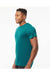 Tultex 254 Mens Short Sleeve Crewneck T-Shirt Jade Green Model Side