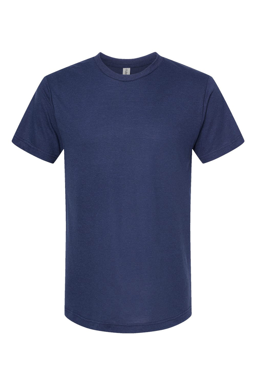 Tultex 254 Mens Short Sleeve Crewneck T-Shirt Midnight Navy Blue Flat Front