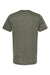 Tultex 254 Mens Short Sleeve Crewneck T-Shirt Military Green Flat Back
