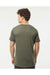 Tultex 254 Mens Short Sleeve Crewneck T-Shirt Military Green Model Back
