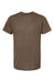 Tultex 254 Mens Short Sleeve Crewneck T-Shirt Mocha Brown Flat Front