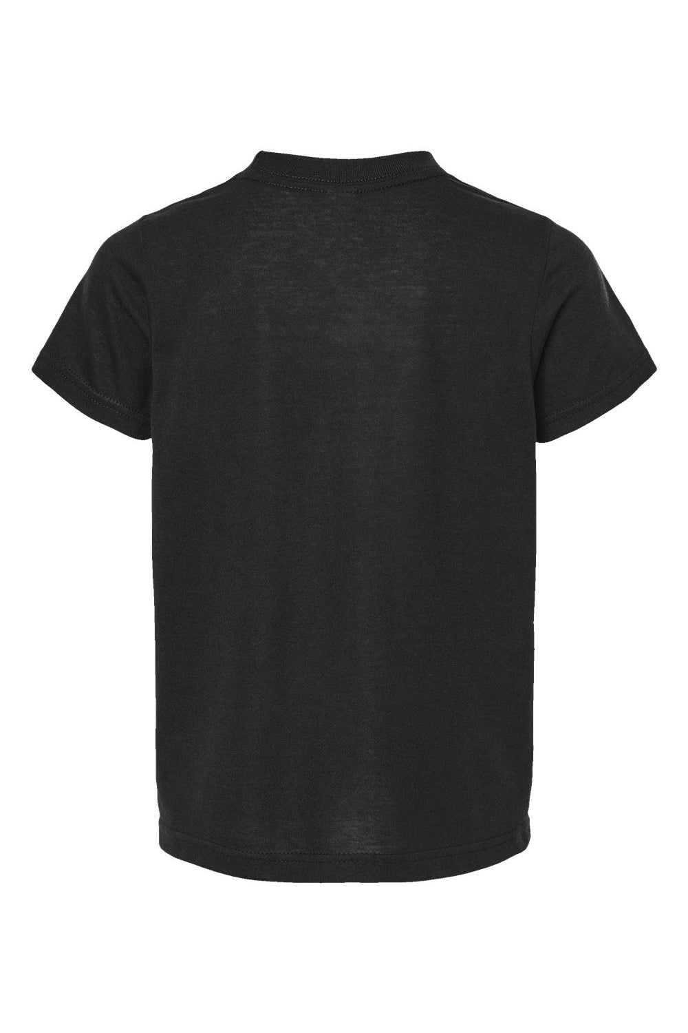 Tultex 265 Youth Poly-Rich Short Sleeve Crewneck T-Shirt Black Flat Back