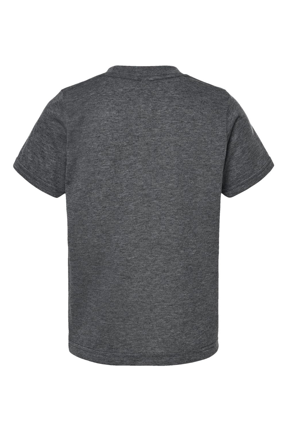 Tultex 265 Youth Poly-Rich Short Sleeve Crewneck T-Shirt Heather Charcoal Grey Flat Back