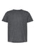 Tultex 265 Youth Poly-Rich Short Sleeve Crewneck T-Shirt Heather Charcoal Grey Flat Front