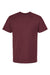 Tultex 290 Mens Jersey Short Sleeve Crewneck T-Shirt Burgundy Flat Front