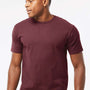 Tultex Mens Jersey Short Sleeve Crewneck T-Shirt - Burgundy