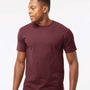 Tultex Mens Jersey Short Sleeve Crewneck T-Shirt - Burgundy - NEW