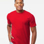 Tultex Mens Jersey Short Sleeve Crewneck T-Shirt - Cardinal Red - NEW