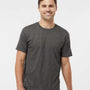 Tultex Mens Jersey Short Sleeve Crewneck T-Shirt - Heather Charcoal Grey - NEW