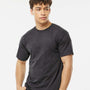Tultex Mens Jersey Short Sleeve Crewneck T-Shirt - Heather Graphite Grey - NEW