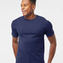Tultex Mens Jersey Short Sleeve Crewneck T-Shirt - Inked India Blue - NEW