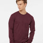 Tultex Mens Jersey Long Sleeve Crewneck T-Shirt - Burgundy - NEW