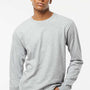 Tultex Mens Jersey Long Sleeve Crewneck T-Shirt - Heather Grey