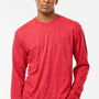 Tultex Mens Jersey Long Sleeve Crewneck T-Shirt - Heather Red