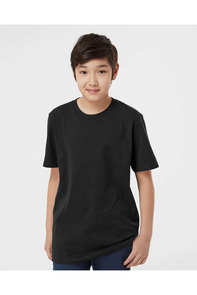 Tultex 295 Youth Jersey Short Sleeve Crewneck T-Shirt Black Model Front