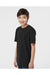 Tultex 295 Youth Jersey Short Sleeve Crewneck T-Shirt Black Model Side