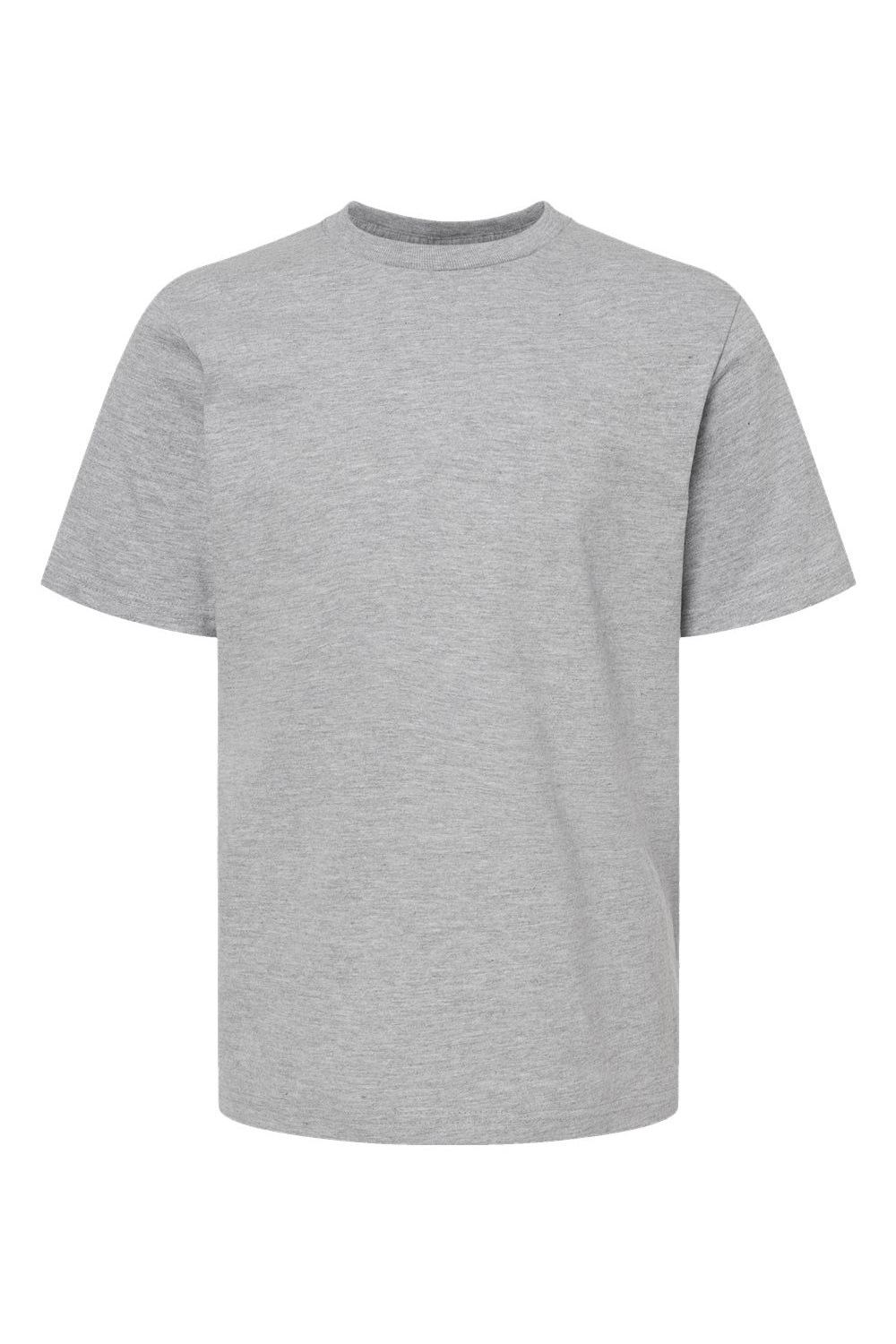 Tultex 295 Youth Jersey Short Sleeve Crewneck T-Shirt Heather Grey Flat Front