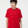 Tultex Youth Jersey Short Sleeve Crewneck T-Shirt - Red - NEW
