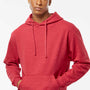 Tultex Mens Fleece Hooded Sweatshirt Hoodie w/ Pouch Pocket - Heather Red