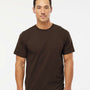 M&O Mens Gold Soft Touch Short Sleeve Crewneck T-Shirt - Chocolate Brown - NEW