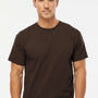 M&O Mens Gold Soft Touch Short Sleeve Crewneck T-Shirt - Chocolate Brown