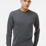 M&O Mens Gold Soft Touch Long Sleeve Crewneck T-Shirt - Heather Dark Grey