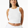 Bella + Canvas Womens Micro Ribbed Racerback Tank Top - White