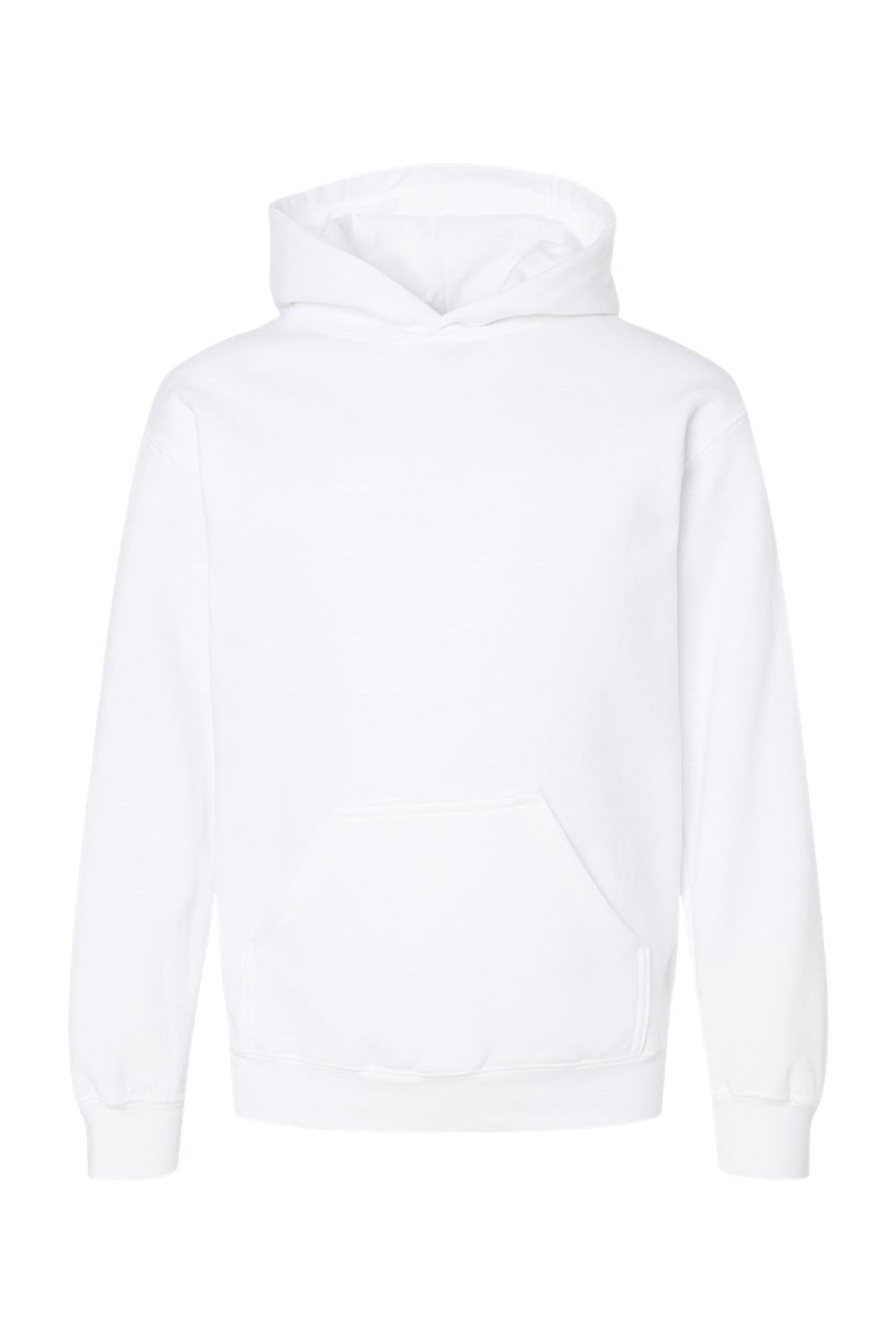 Tultex 320Y Youth Hooded Sweatshirt Hoodie White Flat Front