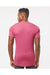 Tultex 541 Mens Premium Short Sleeve Crewneck T-Shirt Heather Cactus Flower Pink Model Back