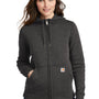 Carhartt Womens Clarksburg Full Zip Hooded Sweatshirt Hoodie w/ Pockets - Heather Carbon Grey
