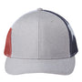 Kati Hats Mens Printed Mesh Snapback Trucker Hat - Heather Grey/Texas Flag