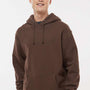 Independent Trading Company Mens Hooded Sweatshirt Hoodie w/ Pouch Pocket - Brown