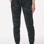 Independent Trading Company Womens California Wave Wash Sweatpants w/ Pockets - Heather Black Camo