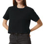 American Apparel Womens Fine Jersey Boxy Short Sleeve Crewneck T-Shirt - Black
