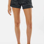 Independent Trading Company Womens California Wave Wash Fleece Shorts w/ Pockets - Heather Black Camo