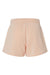 Independent Trading Co. PRM20SRT Womens California Wave Wash Fleece Shorts w/ Pockets Blush Flat Back