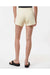 Independent Trading Co. PRM20SRT Womens California Wave Wash Fleece Shorts w/ Pockets Bone Model Back