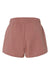 Independent Trading Co. PRM20SRT Womens California Wave Wash Fleece Shorts w/ Pockets Dusty Rose Flat Back
