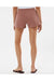 Independent Trading Co. PRM20SRT Womens California Wave Wash Fleece Shorts w/ Pockets Dusty Rose Model Back