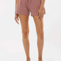 Independent Trading Co. Womens California Wave Wash Fleece Shorts w/ Pockets - Dusty Rose - NEW
