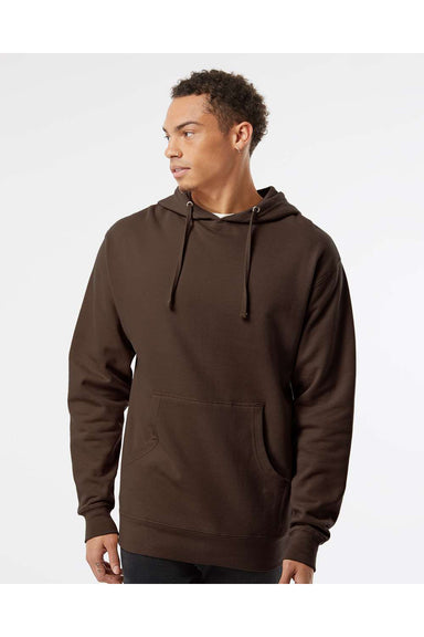Independent Trading Co. SS4500 Mens Hooded Sweatshirt Hoodie Brown Model Front