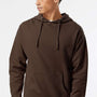 Independent Trading Company Mens Hooded Sweatshirt Hoodie w/ Pouch Pocket - Brown