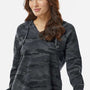 Independent Trading Company Womens California Wave Wash Hooded Sweatshirt Hoodie - Heather Black Camo