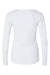 Boxercraft BW2402 Womens Harper Long Sleeve Henley T-Shirt White Flat Back