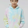 Independent Trading Company Youth Tie-Dye Hooded Sweatshirt Hoodie w/ Pouch Pocket - Sunset Swirl