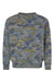 LAT 2225 Youth Elevated Fleece Crewneck Sweatshirt Vintage Camo Flat Front