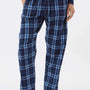 Boxercraft Womens Haley Flannel Pants w/ Pockets - Navy Blue/Columbia Blue