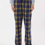 Boxercraft Womens Haley Flannel Pants w/ Pockets - Navy Blue/Gold - NEW
