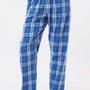 Boxercraft Womens Haley Flannel Pants w/ Pockets - Royal Blue/Silver Grey