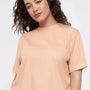 LAT Womens Boxy Short Sleeve Crewneck T-Shirt - Peachy